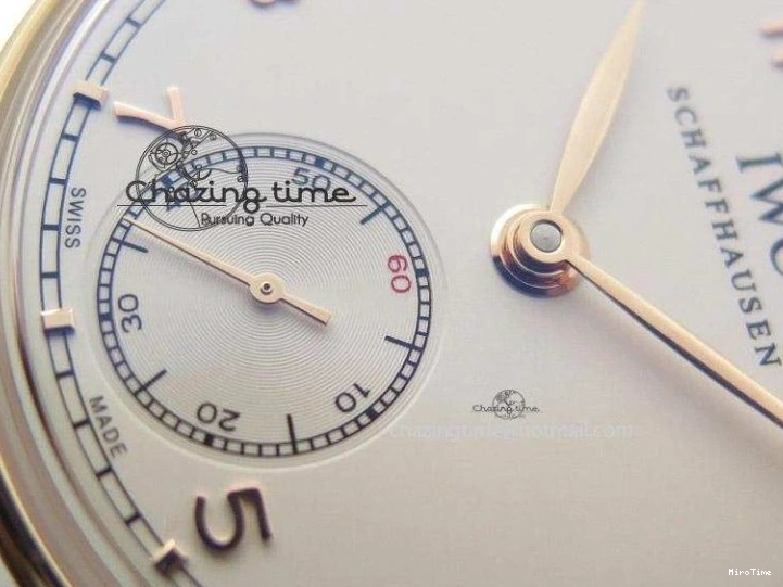 MIROTIME 0207 Compact Portuguese IW545409 RG ZF 1:1 Best Edition White Dial On Brown Leather Strap A 7336